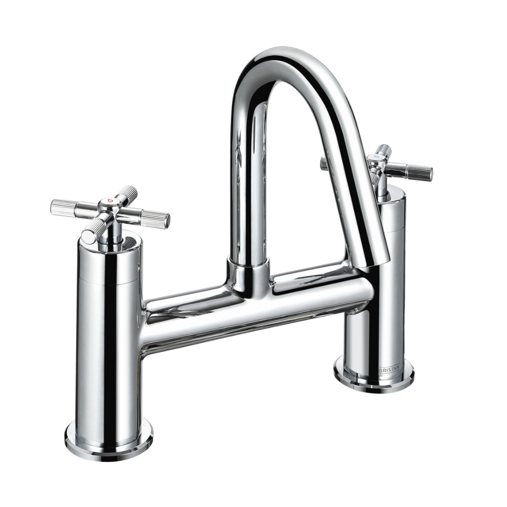 Cut out image of the Bristan Cruzar Chrome Deck Mounted Bath Filler